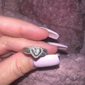 Promise Ring with Heart - sterling silver ring - heart ring 💍
